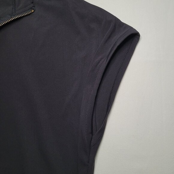 Womens Athletic Black Sleeveless Half Zip Hoodie Size Small - Picture 7 of 9